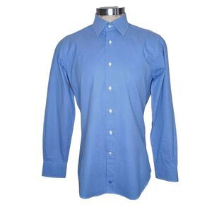 David Donahue Shirt Mens Sz 16 34/35 Trim Button Up Dress Business Office